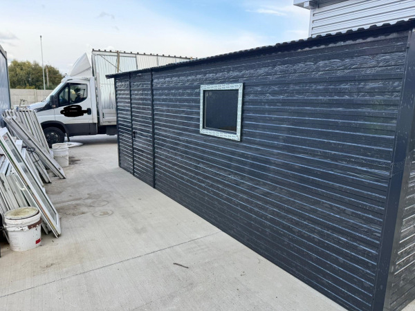 Plechová garáž ELEGANT 6x6m BLACK 1