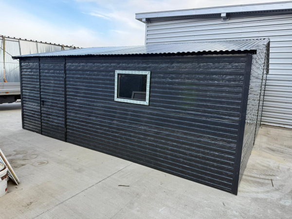 Plechová garáž ELEGANT 6x6m BLACK 2