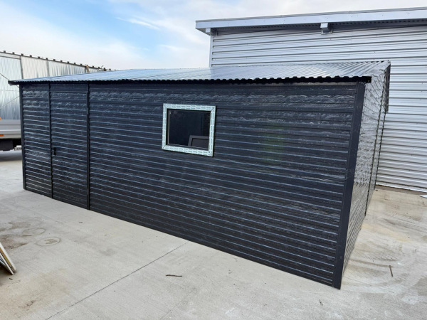 Plechová garáž ELEGANT 6x6m BLACK 5