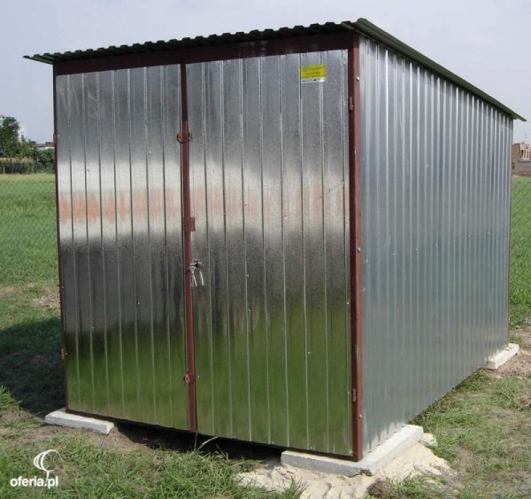 Plechová garáž 2×3 m | Pozinkovaný plech | Spád dozadu 5