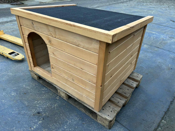 Zateplená búda pre psa XL 120×80 cm – pevná drevená búda pre veľké plemená 5