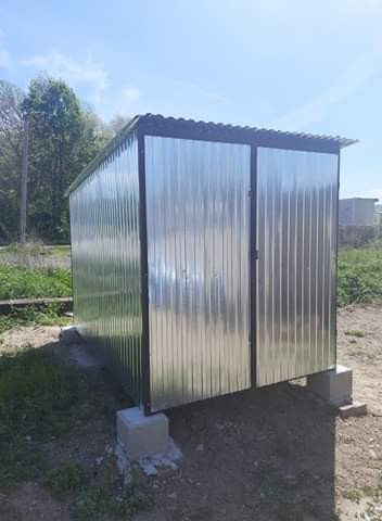 Plechová garáž 2×3 m | Pozinkovaný plech | Spád dozadu 9