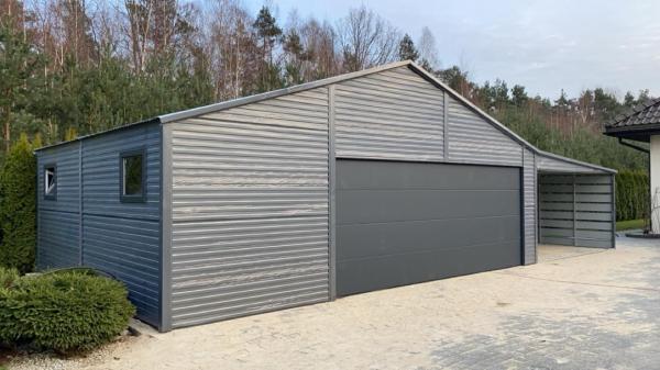 Plechová garáž 8 x 5,80m sedlová strecha