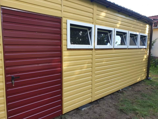 Plechová garáž / hala 5×6,5 m s výškou 2,5 m – ideálne riešenie pre techniku, DHZ a sklado 1