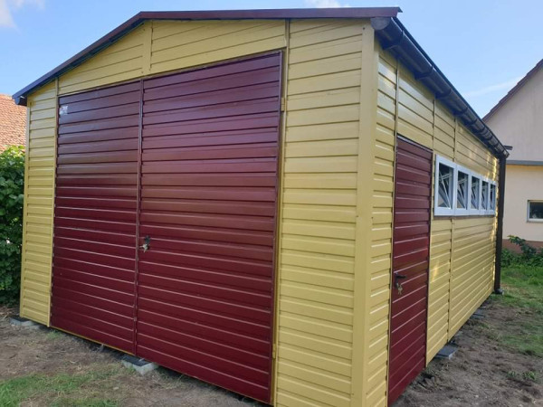 Plechová garáž / hala 5×6,5 m s výškou 2,5 m – ideálne riešenie pre techniku, DHZ a sklado 5