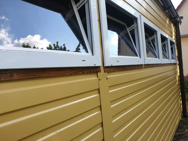 Plechová garáž / hala 5×6,5 m s výškou 2,5 m – ideálne riešenie pre techniku, DHZ a sklado 6
