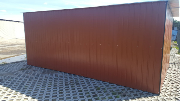 Plechová garáž 3x5m RAL8004 bledá hnedá 4