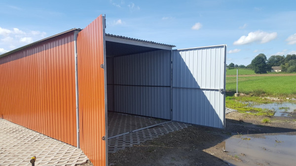 Plechová garáž 3x5m RAL8004 bledá hnedá 5