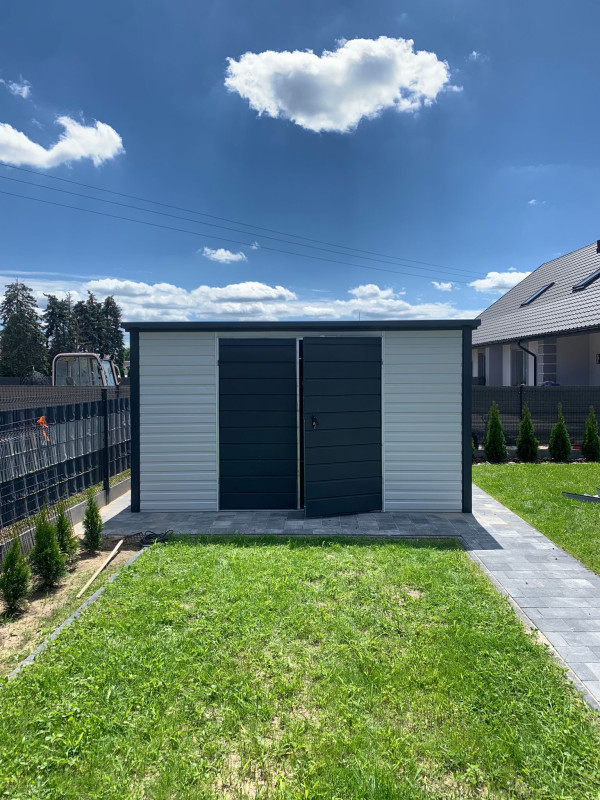 Záhradný domček TOOL SHED 3×3 m – RAL9002 / RAL7016