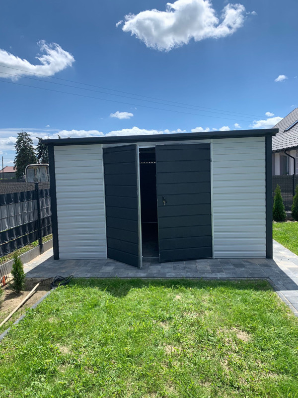 Záhradný domček TOOL SHED 3×3 m – RAL9002 / RAL7016 5