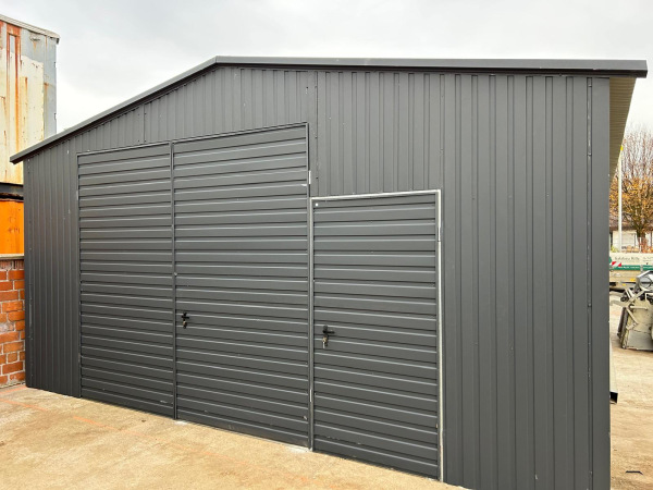 Montovaná plechová hala 6x12m Antracit | Garáže Plechové