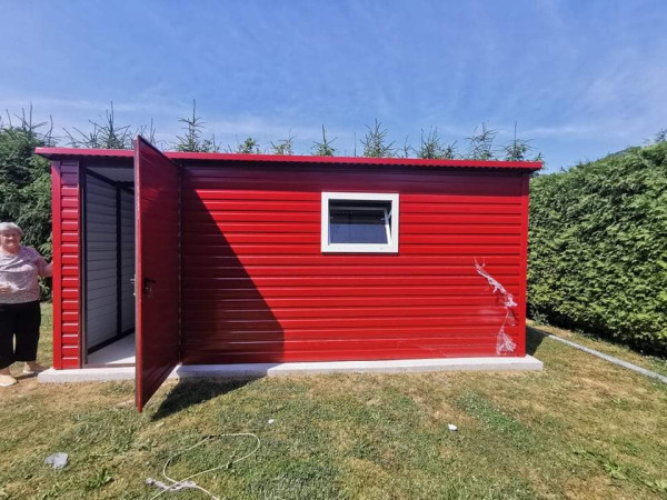ZÁHRADNÝ DOMČEK 5×3 m | RAL3011 ČERVENÝ 4