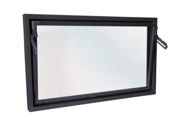 PVC výklopné okno 100×60 cm do plechovej garáže 1