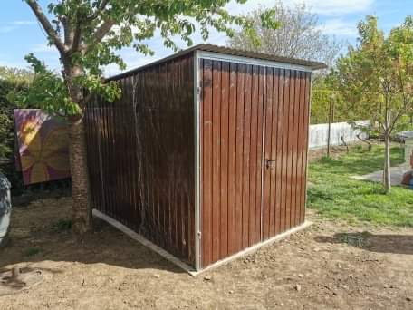 Plechová garáž 2x3 m RAL8017 tmavá hnedá 1